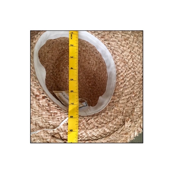 Accessories Nwt Raffia Straw Sun Hat With Frayed Edges Poshmark